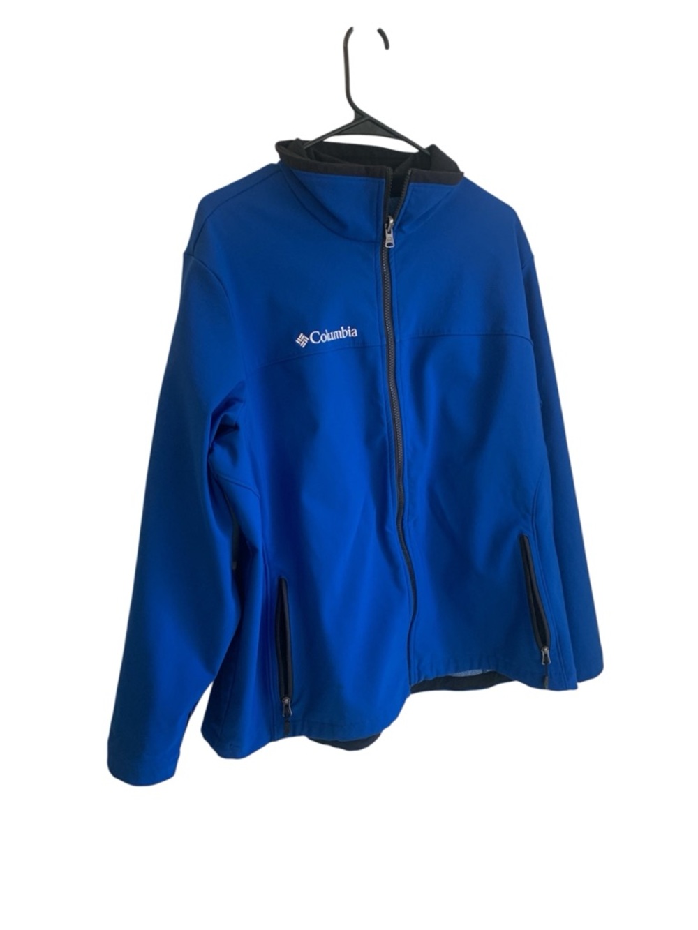 Men’s Columbia Interchange Jacket 2X Tall Blue Zip Lightweight Outdoor Coat